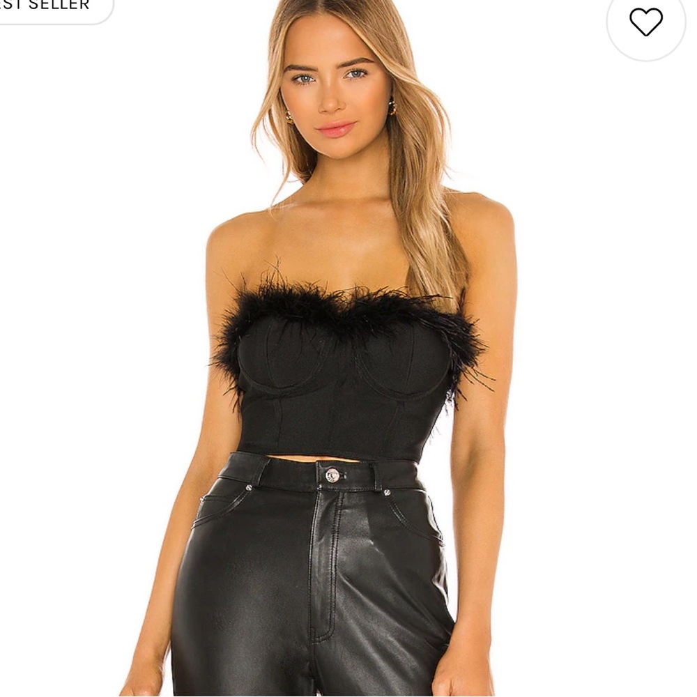 Superdown Ramona Bustier Top in Black